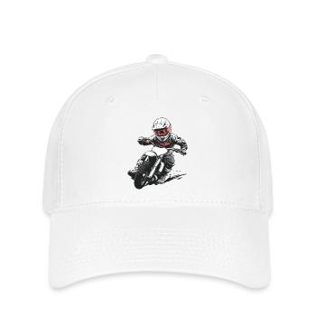 Conception de motocross aventureuse pour le sport automobile - Casquette Flexfit - blanc - Devant