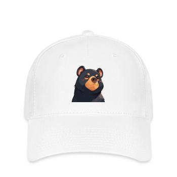 Sun Bear Malaienbär - Flexfit Cap - Weiß - Vorne