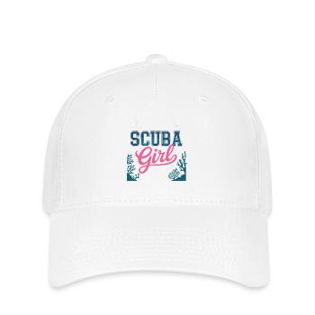 Conception de plongée sous-marine pour fille - Casquette Flexfit - blanc - Devant