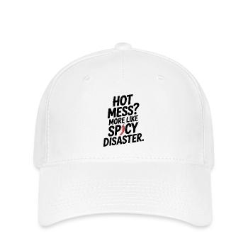 Désordre chaud ? Plutôt comme un désastre épicé - Casquette Flexfit - blanc - Devant