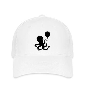 Cursed Octopus – Unhinged Dark Humor Sea Creature  - Flexfit Cap - Weiß - Vorne