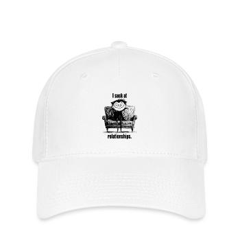 I Suck at Relationships | Funny Vampire Pun - Flexfit Cap - Weiß - Vorne