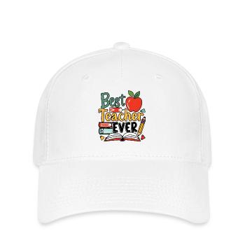 Bester Lehrer aller Zeiten - Flexfit Cap - Weiß - Vorne