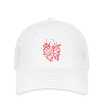 Strawberry - Flexfit Cap - Weiß - Vorne