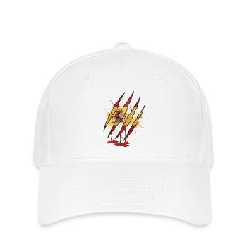 Scratch Mark Spain Flag Claw Grunge Style - Flexfit Cap - white - Front