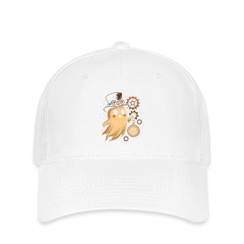 Steampunk Ghost Clockwork - Flexfit Cap - white - Front