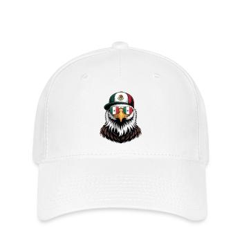 Mexican Eagle Retro Sunglasses - Flexfit Cap - white - Front