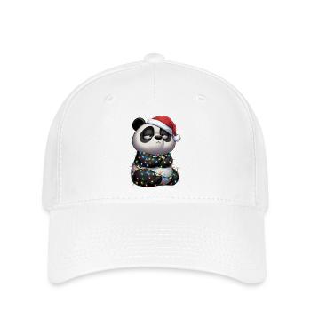 Drôle Panda Noël Fées Guregneux - Casquette Flexfit - blanc - Devant
