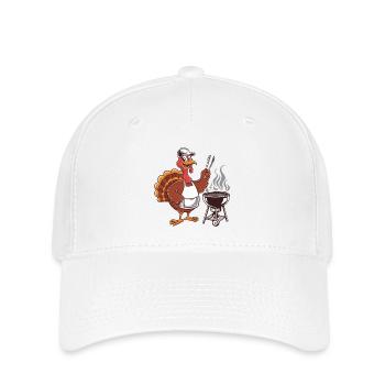 Plaisir de griller la dinde de Thanksgiving - Casquette Flexfit - blanc - Devant