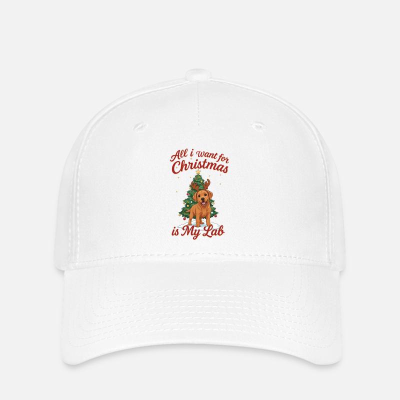 All I Want for Christmas is my Lab - Flexfit Cap - Weiß