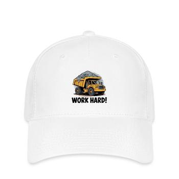 Dump Truck Load of Hard Work - Flexfit Cap - white - Front