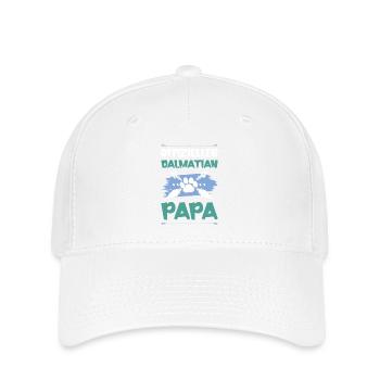 dalmatiner hunde papa - Flexfit Cap - Weiß - Vorne