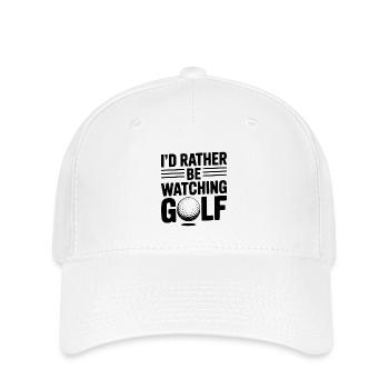 Ich schaue lieber Golf - Flexfit Cap - Weiß - Vorne
