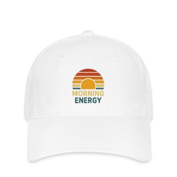 Morning Energy – Sunrise Motif for Positive Vibes - Flexfit Cap - white - Front