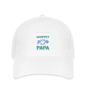 whippet hunde papa - Flexfit Cap - Weiß - Vorne