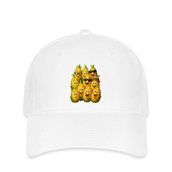 Funny corn cob troupe - Flexfit Cap - white - Front