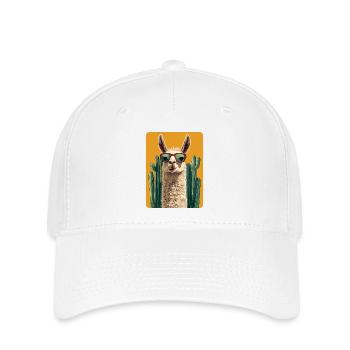 lama - Casquette Flexfit - blanc - Devant