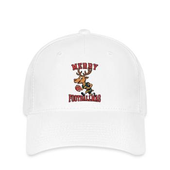Frohe Footballmas - Flexfit Cap - Weiß - Vorne