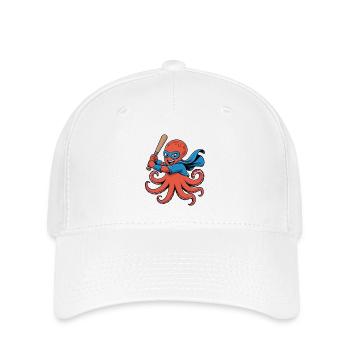 Baseball Octopus Superhero - Casquette Flexfit - blanc - Devant
