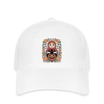 Halloween Matroschka Kürbiszauber - Flexfit Cap - Weiß - Vorne