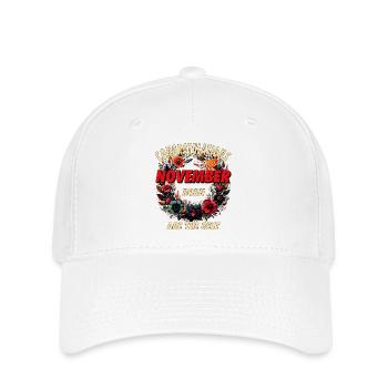 CONGRATULATIONS NOVEMBER - Flexfit Cap - Weiß - Vorne