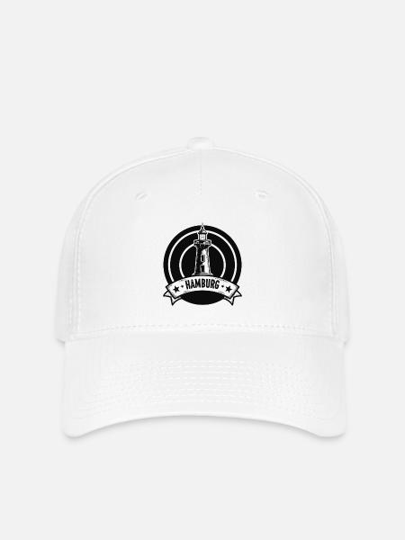 Leuchtturm Hamburg - Flexfit Cap - Weiß