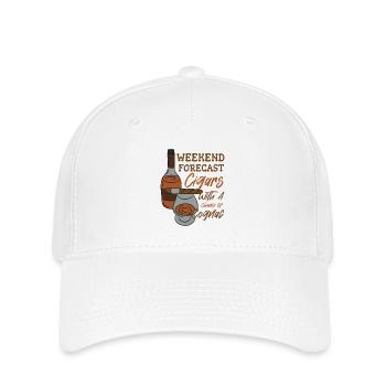 Weekend Forecast – Cigars with a Chance of Cognac - Flexfit Cap - white - Front