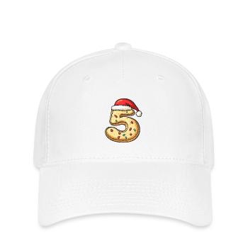 Biscuit de Noël à 5 chiffres - Casquette Flexfit - blanc - Devant