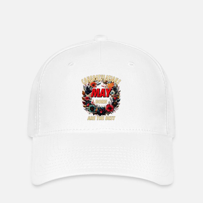 CONGRATULATIONS MAY - Flexfit Cap - Weiß