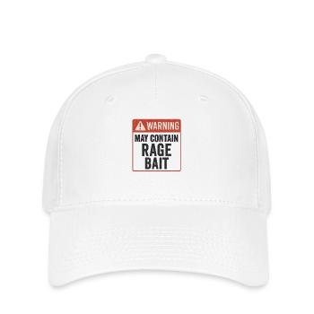 Rage Bait Warning, Funny Saying  - Flexfit Cap - white - Front