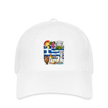 Griechisches Erbe - Flexfit Cap - Weiß - Vorne