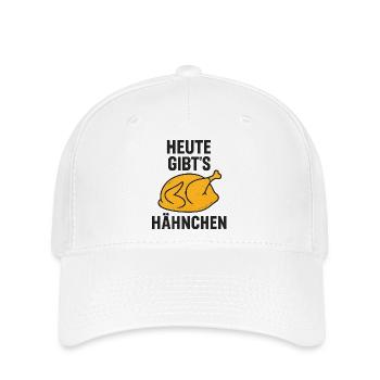 Heute_gibts_Hähnchen - Flexfit Cap - Weiß - Vorne