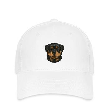 Mignon chiot rottweiler – Chemise d’amour de chien - Casquette Flexfit - blanc - Devant