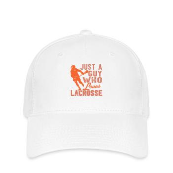 Just a Guy Who Loves Playing Lacrosse Passion - Flexfit Cap - white - Front