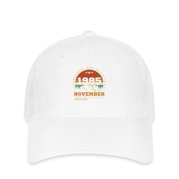 November 1985 Vintage Retro Geburtstag - Flexfit Cap - Weiß - Vorne