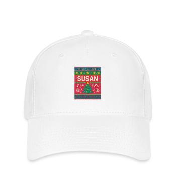 Art tricoté de Noël de Susan - Casquette Flexfit - blanc - Devant
