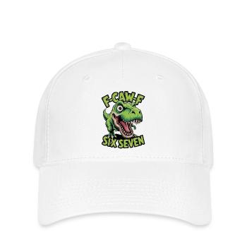 Krächzender Dino Sechs Sieben Abschlag - Flexfit Cap - Weiß - Vorne