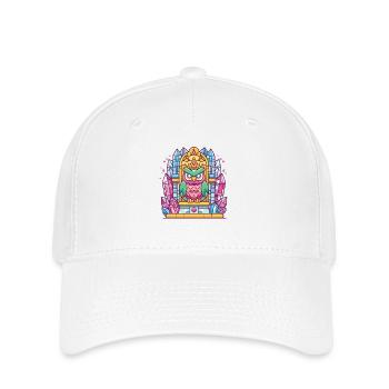 Bunte Kristalleule auf Thron - Flexfit Cap - Weiß - Vorne