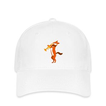 Fuchs mit Trompete, Abstraktionsmalerei Wildlive - Flexfit Cap - Weiß - Vorne
