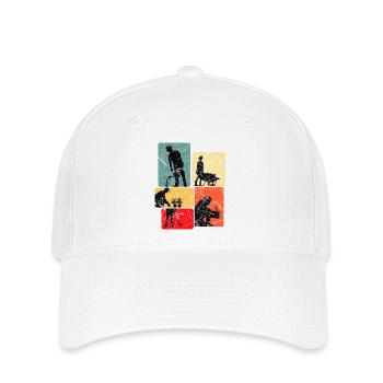 Gardening in colorful block areas - Flexfit Cap - white - Front