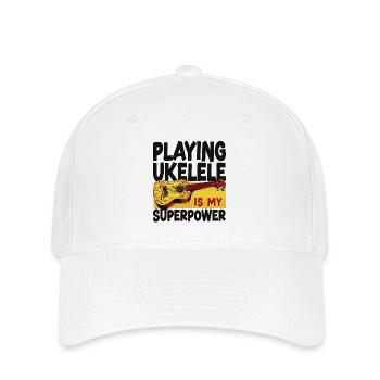 Hawaiian Ukulele Uke Playing - Flexfit Cap - Weiß - Vorne
