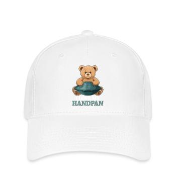 Ours en peluche Handpan - Casquette Flexfit - blanc - Devant