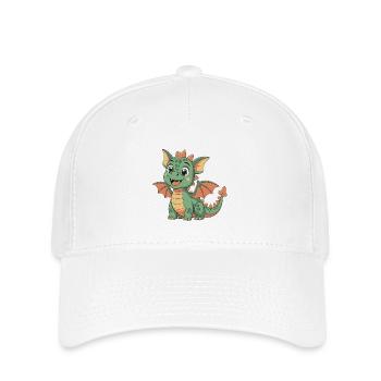 Petit Dragon Mignon - Casquette Flexfit - blanc - Devant