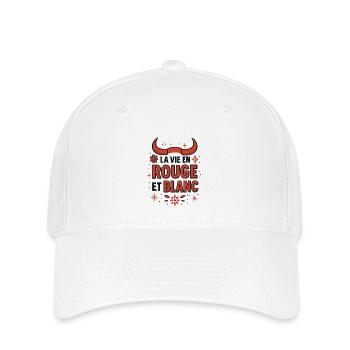 Féria - La Vie en rouge et blanc - Casquette Flexfit - blanc - Devant