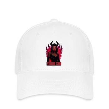 Démon ton péché, enfer brûlant, séduction - Casquette Flexfit - blanc - Devant