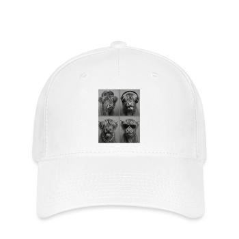 Beef Highland Cow Four Faces Collage - Flexfit Cap - white - Front