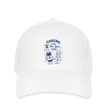 Cheers to the New Year 2026 Celebration - Flexfit Cap - white - Front