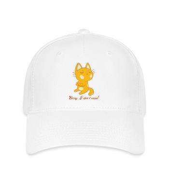 Je m’en fiche, amateur de chats drôle - Casquette Flexfit - blanc - Devant