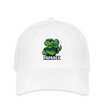paparex dino papa, cooler t rex vater - Flexfit Cap - Weiß - Vorne