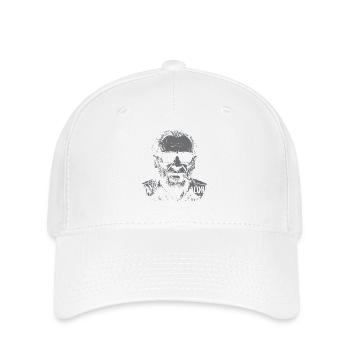 Bukowski Portrait Quote on introverts - Flexfit Cap - white - Front
